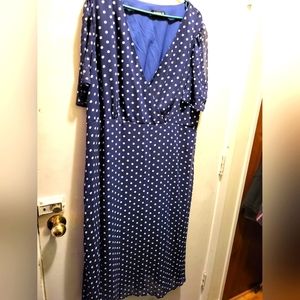 Polka Dot Flutter Sleeve Mesh Dress
